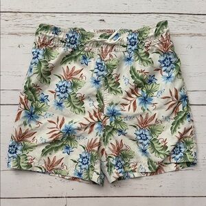 Janie and Jack Boys Floral Swim Trunks size 8